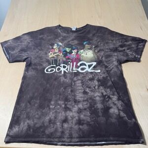 Gorillaz T Shirt XL Band‎ Tee Tie Dye Music Cartoon Graphic Men's